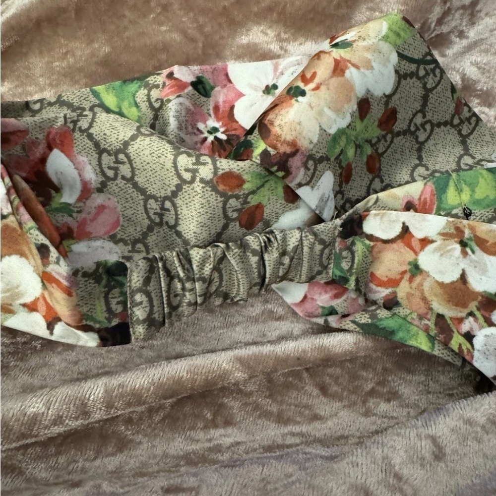 Gucci Floral Silk GG Monogram Headband Turban - Picture 3 of 6